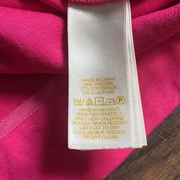 Kate Spade Bright Pink Keri Ponte Stretch Knit Sleeveless Shift Dress - Size 4 - Picture 8 of 12